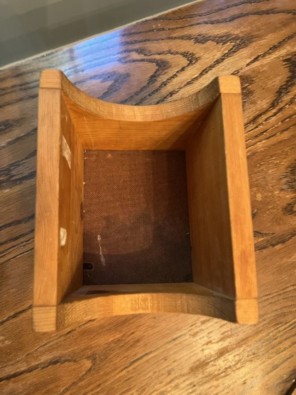 Country Wooden Box CD Holder Rustic Solid Wood Storage
